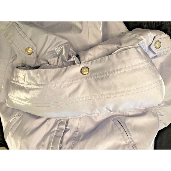 Vtg NILS Purple Ski Suit Women's 4 Insulated Snow Winter Retro Faux Fur Hood - Picture 15 of 15